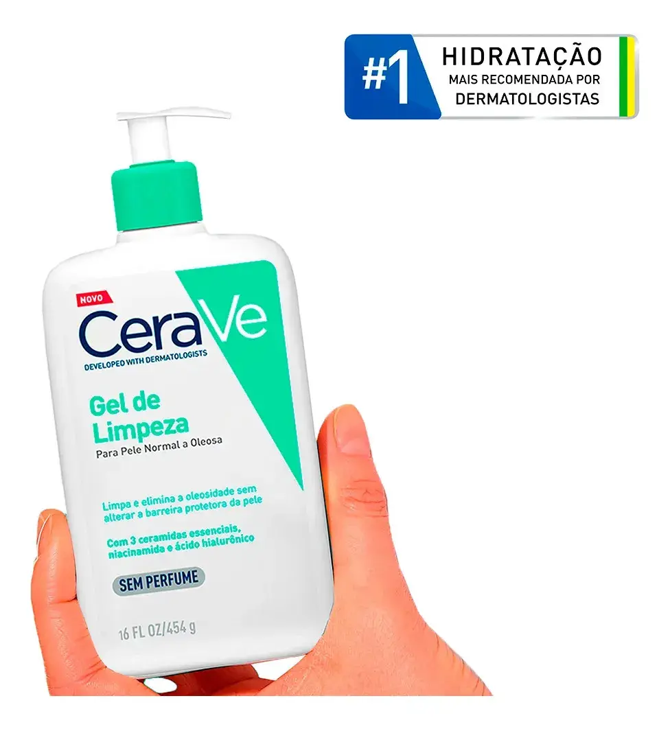 Gel de Limpeza Facial Pele Oleosa 3 Ceramidas e Niacinamida CeraVe 454g thumbnail 6