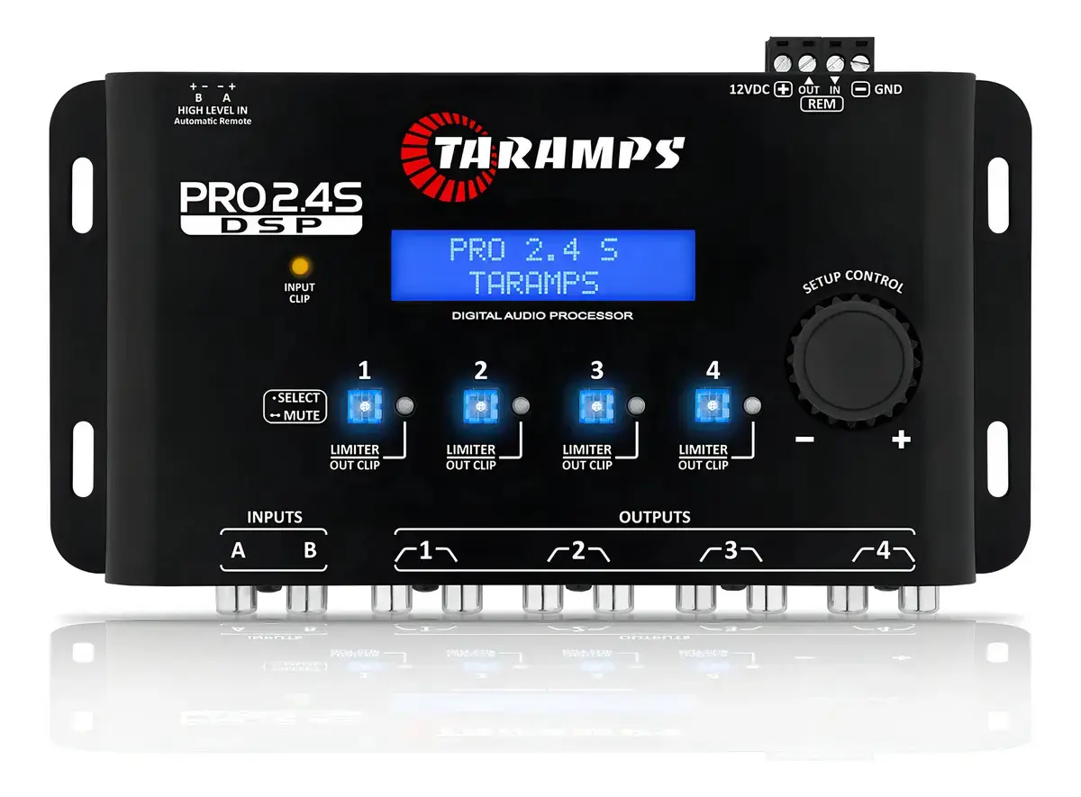 Processador de Áudio Digital Taramps Pro 2.4S para Som Automotivo com Crossover e Equalizador 15 Bandas thumbnail 9