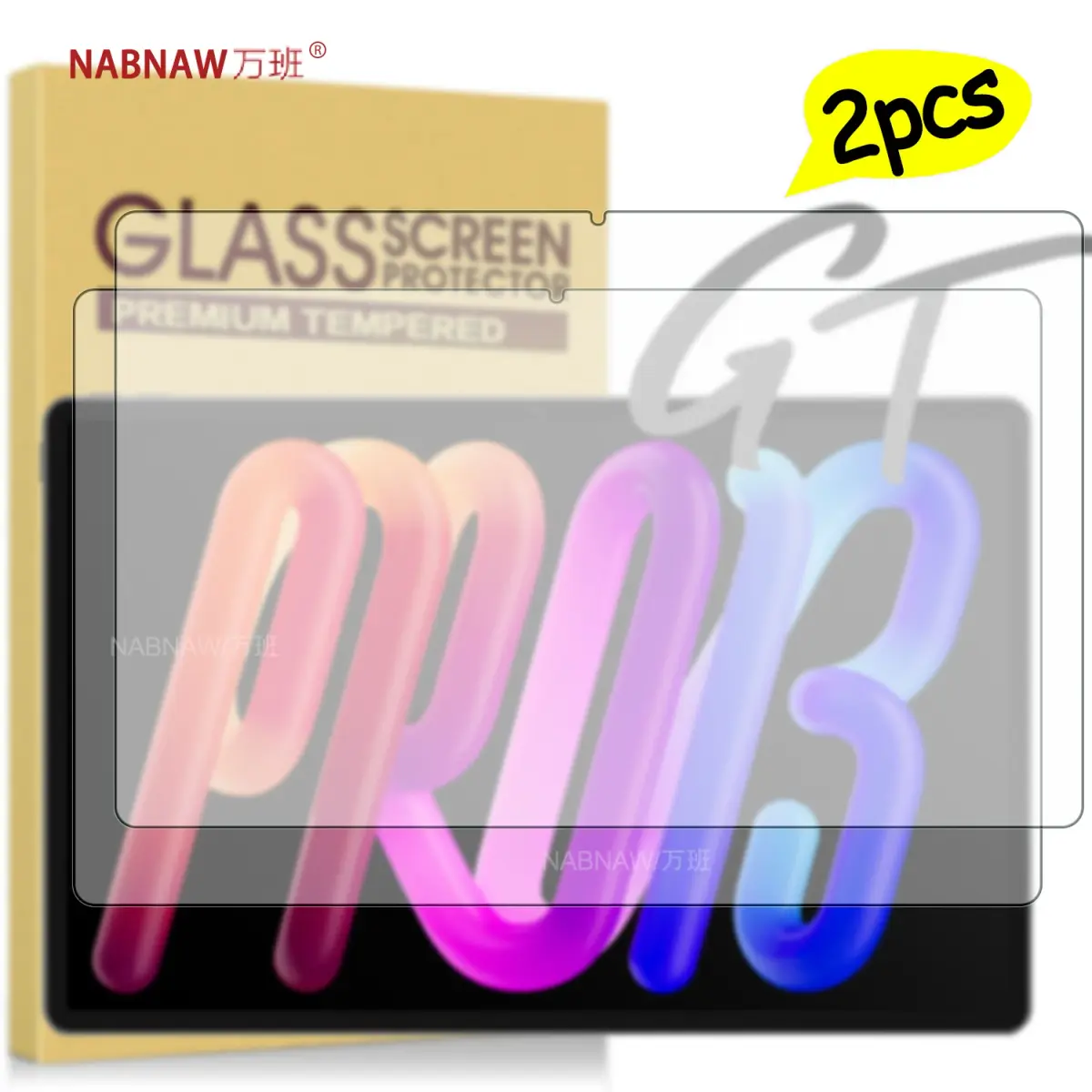 Protetor de tela de vidro temperado para Lenovo Xiaoxin Pad Pro GT 13, película transparente à prova de danos, pacote com 2 unidades