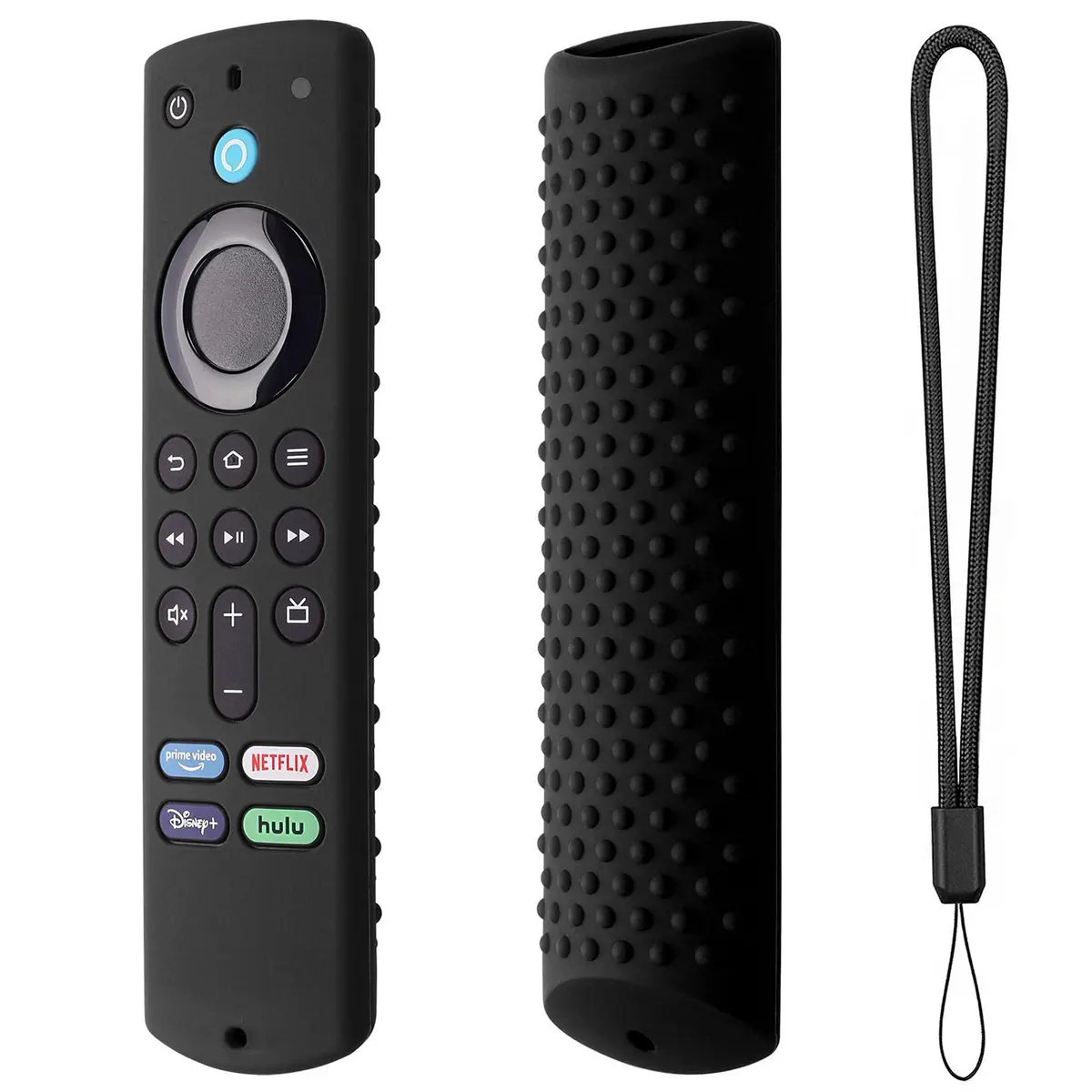 Compatível com a tampa remota Fire-TV-Stick 4K Max/3rd Gen | Estojo de controle remoto de silicone macio com cordão | Capa protetora luminosa à prova de choque para -Stick 4k Max (10 cores)