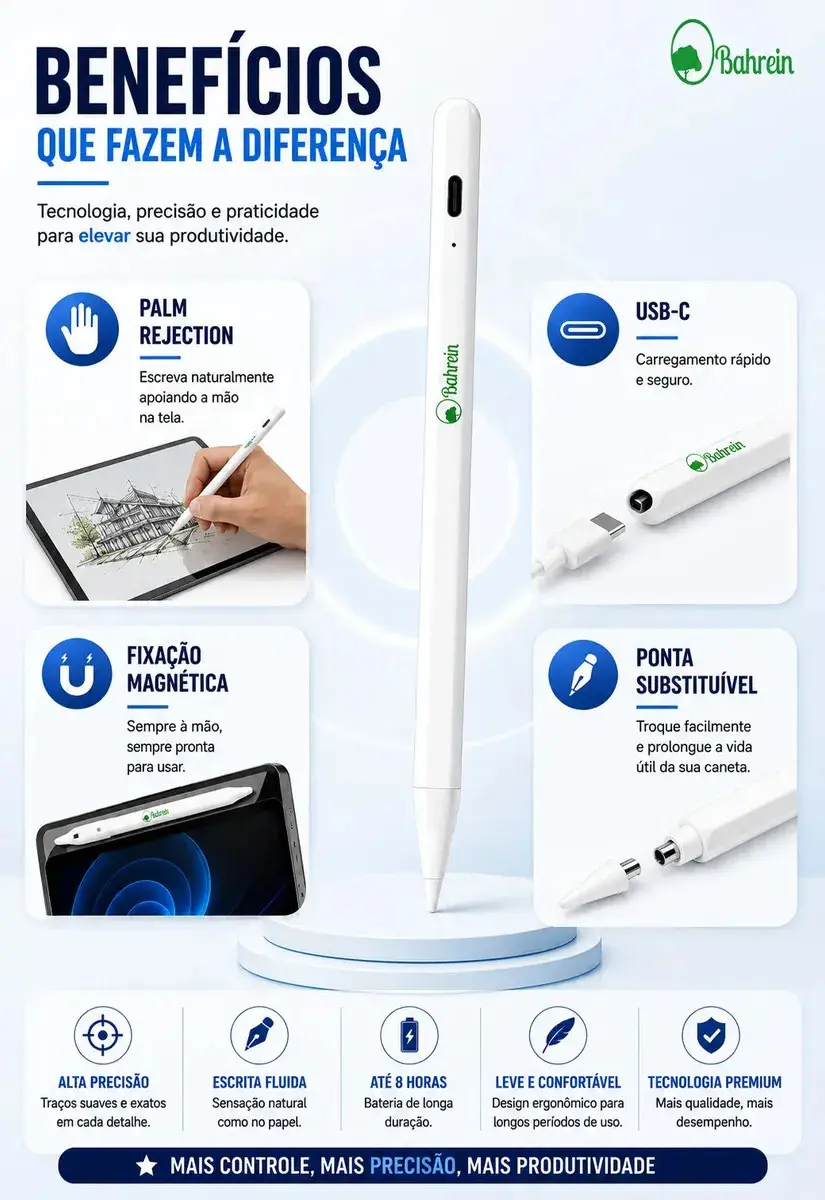 Caneta Stylus Universal Alta Precisão Para Tablet Positivo Android Ios Caneta Touch Ponta Fina Universal Celular, Tablet, Notebook, Ipads E Iphones, Proporcionando Uma Precisão Bahrein thumbnail 4