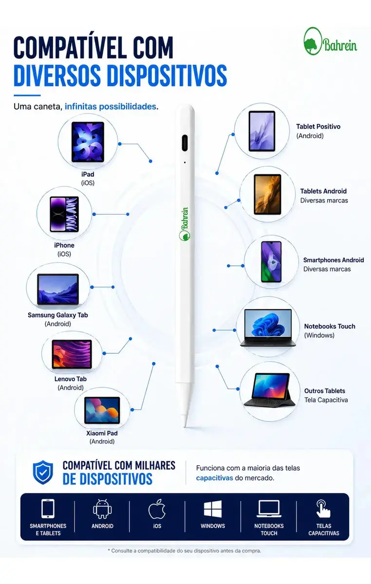Caneta Stylus Universal Alta Precisão Para Tablet Positivo Android Ios Caneta Touch Ponta Fina Universal Celular, Tablet, Notebook, Ipads E Iphones, Proporcionando Uma Precisão Bahrein thumbnail 6