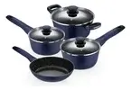 Kit Panelas Antiaderentes Indução Everyday 4 Peças Azul Oxford Azul Escuro e Preto - 1