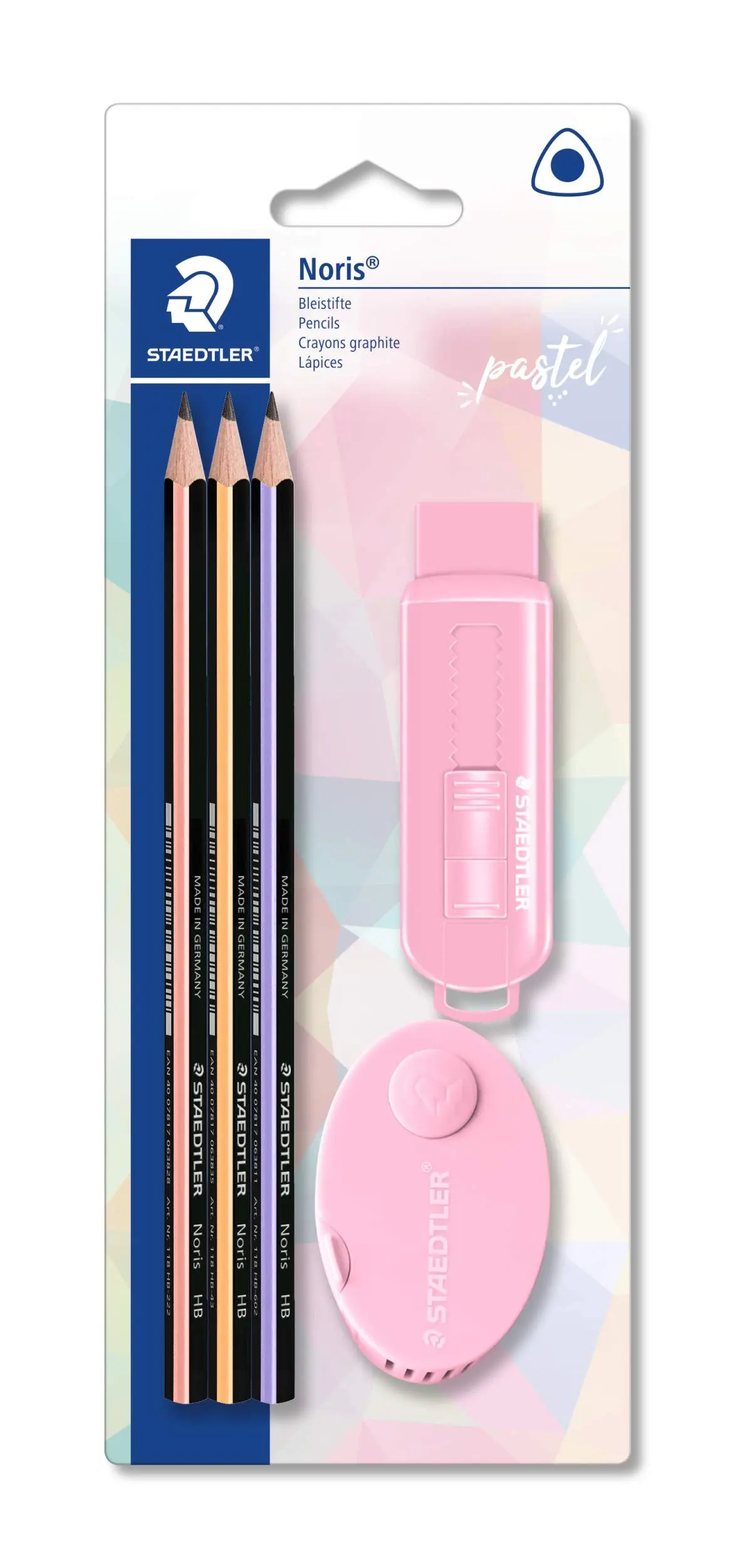 STAEDTLER Blister 03 lapis borracha apontador linha - blister - 61 SBK3 PA, multicor
