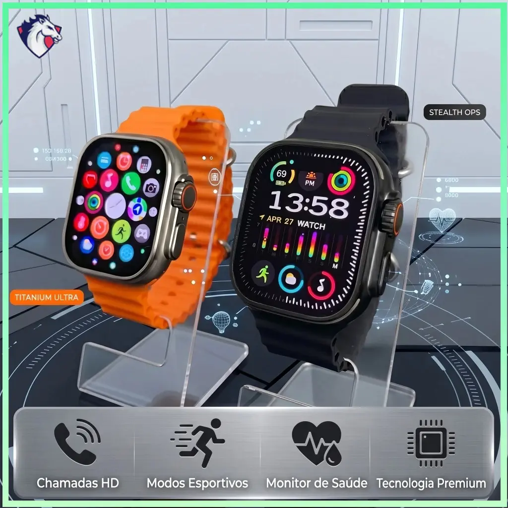 Smartwatch 10 Ultra Plus Bluetooth Relógio Inteligente para Esporte Trabalho Academia Chamada - 1