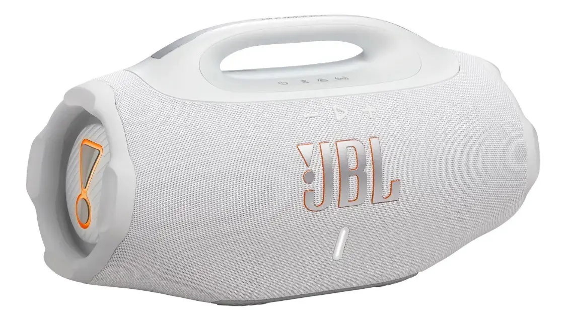 Caixa de Som Bluetooth À Prova D'água Boombox 4 JBL - Branca thumbnail 7