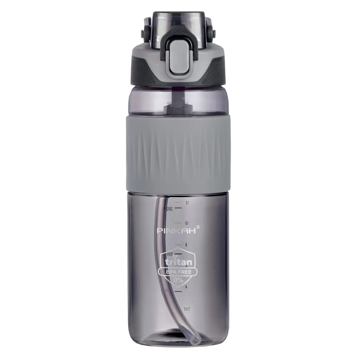 PINKAH Garrafa de Água Esportiva 690ml com Canudo de Silicone Plástico Resistente - Academia Trilha e Esportes