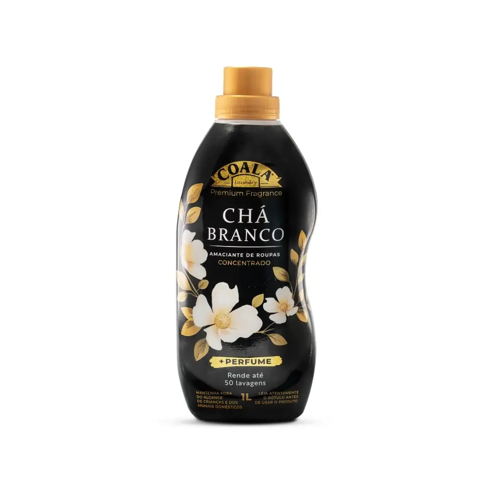 Coala Laundry Amaciante de Roupas Concentrado 1 Litro Chá Branco