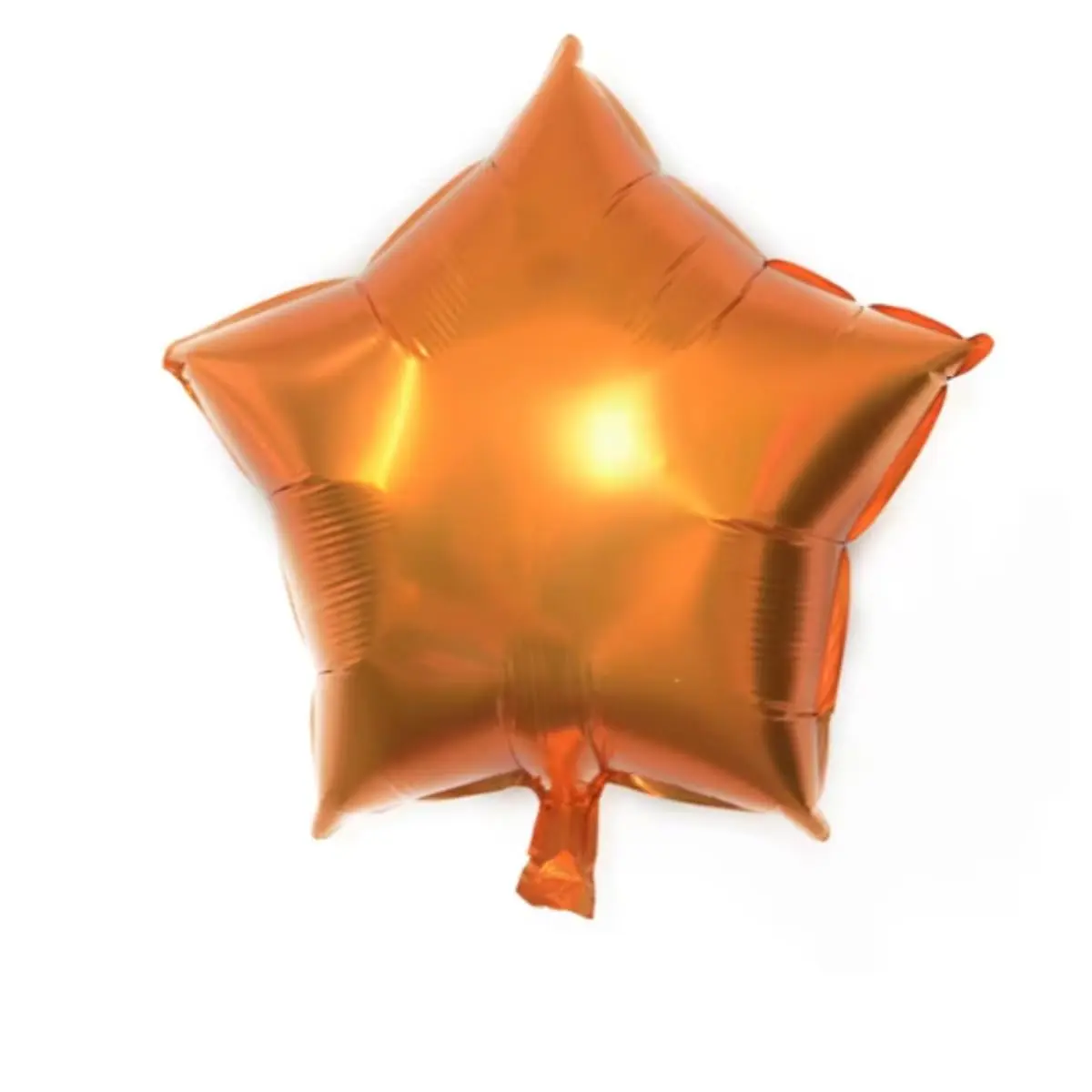 Kit 10 Balão Estrela Metalizado 18" (45cm) Foil (Laranja) | Ideal para festas, aniversários, casamentos, formaturas, chá revelação e eventos. Use com hélio ou ar