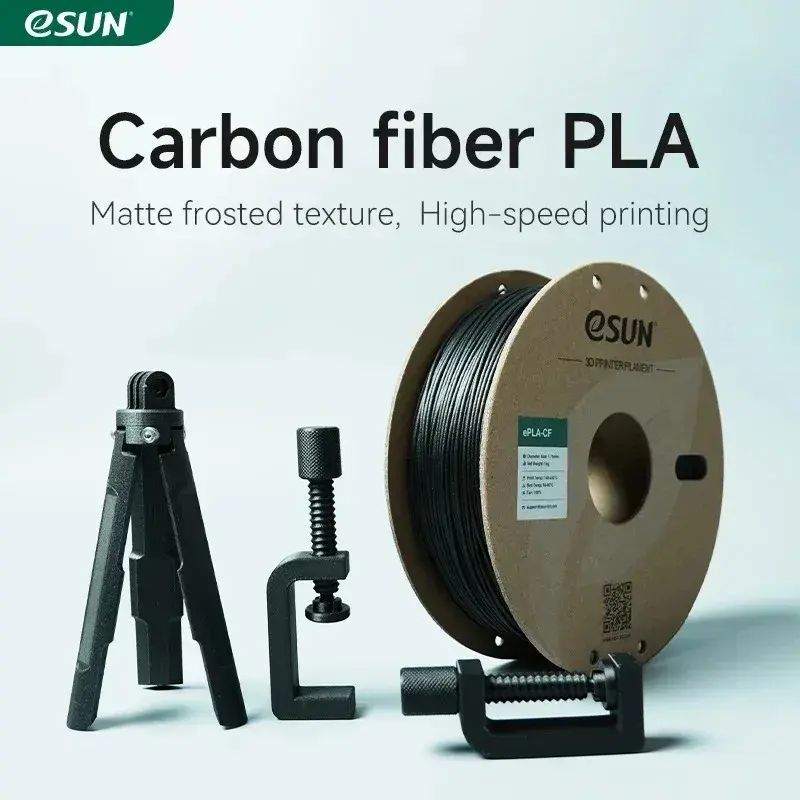 Esun filamento de impressora 3d pla de fibra de carbono 1kg 1.75mm impressão rápida PLA-CF filamento pla de fibra de carbono de alta resistência para laboratório bambu - 1