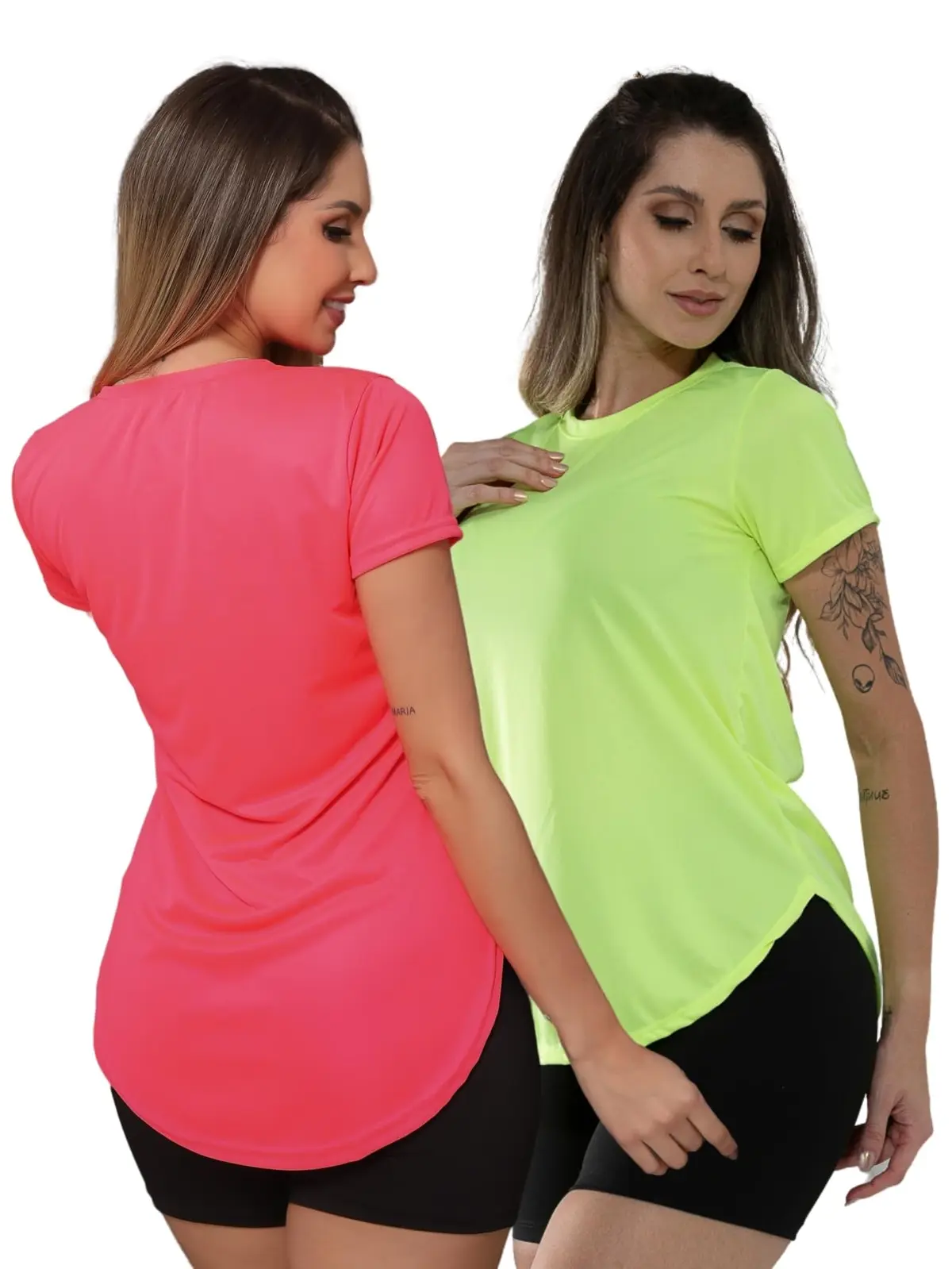 Kit 2 Blusa Feminina Tapa Bumbum Dry Fit Academia Fitness