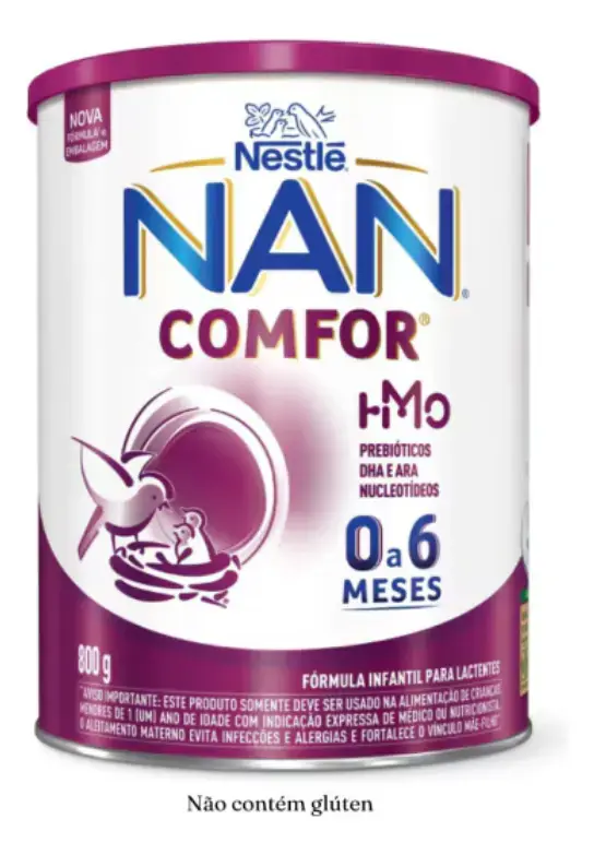 Fórmula Infantil NAN Comfor HMO de 0 a 6 meses 800g