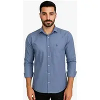 Camisa Manga Longa Amil Modelagem Comfort Amassa Pouco Passa Fácil Jeans 1889 7 - 1