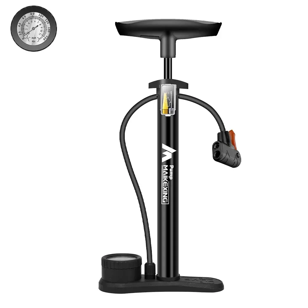Bomba de ar portátil para bicicleta, 160 PSI, com bico 3 em 1, válvula Schrader e Presta, para bicicletas de montanha, de estrada, bolas e acessórios para ciclismo.