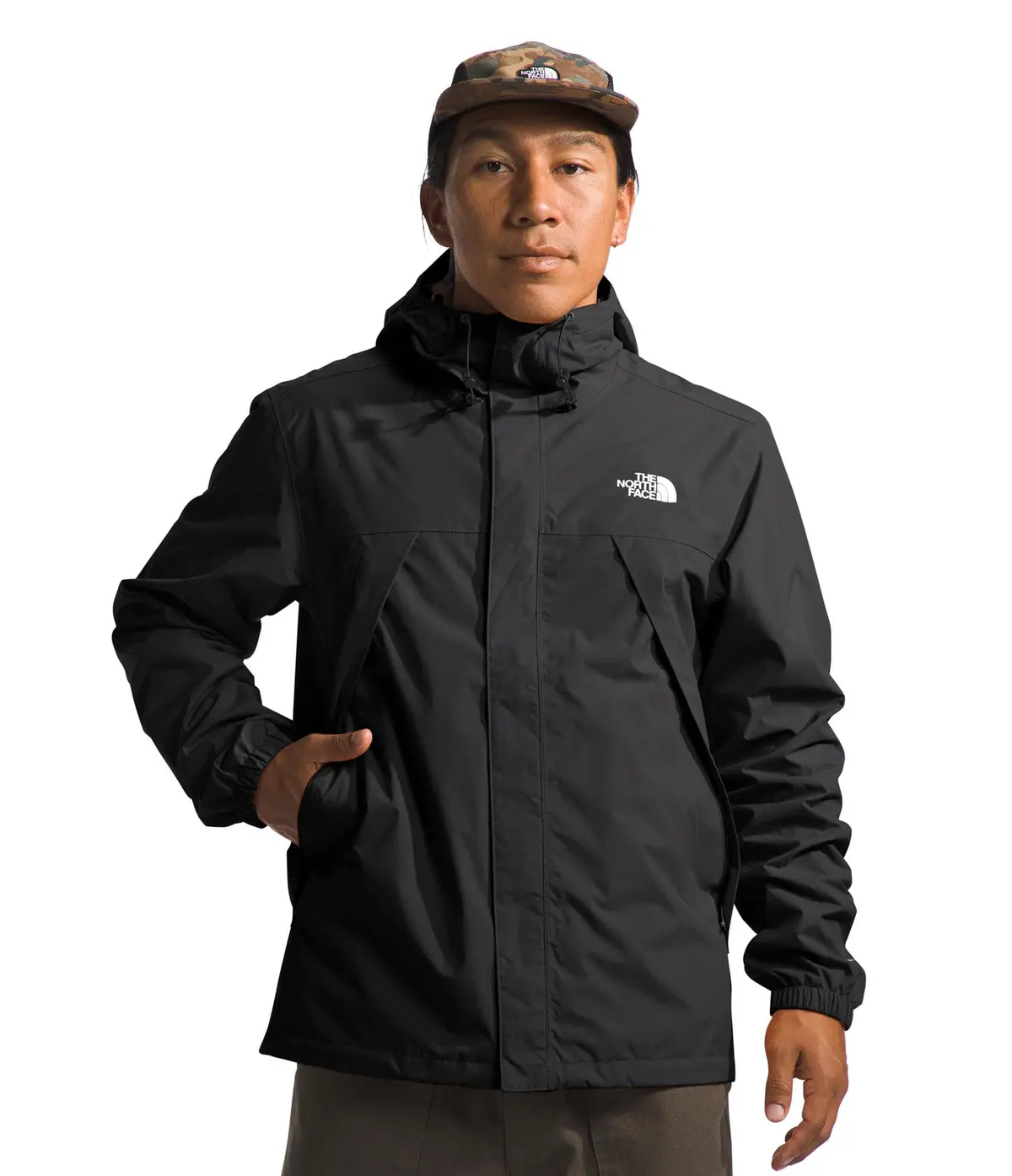 Jaqueta masculina The North Face Antora | Capa de chuva impermeável e à prova de vento, bolsos de mão com zíper seguro