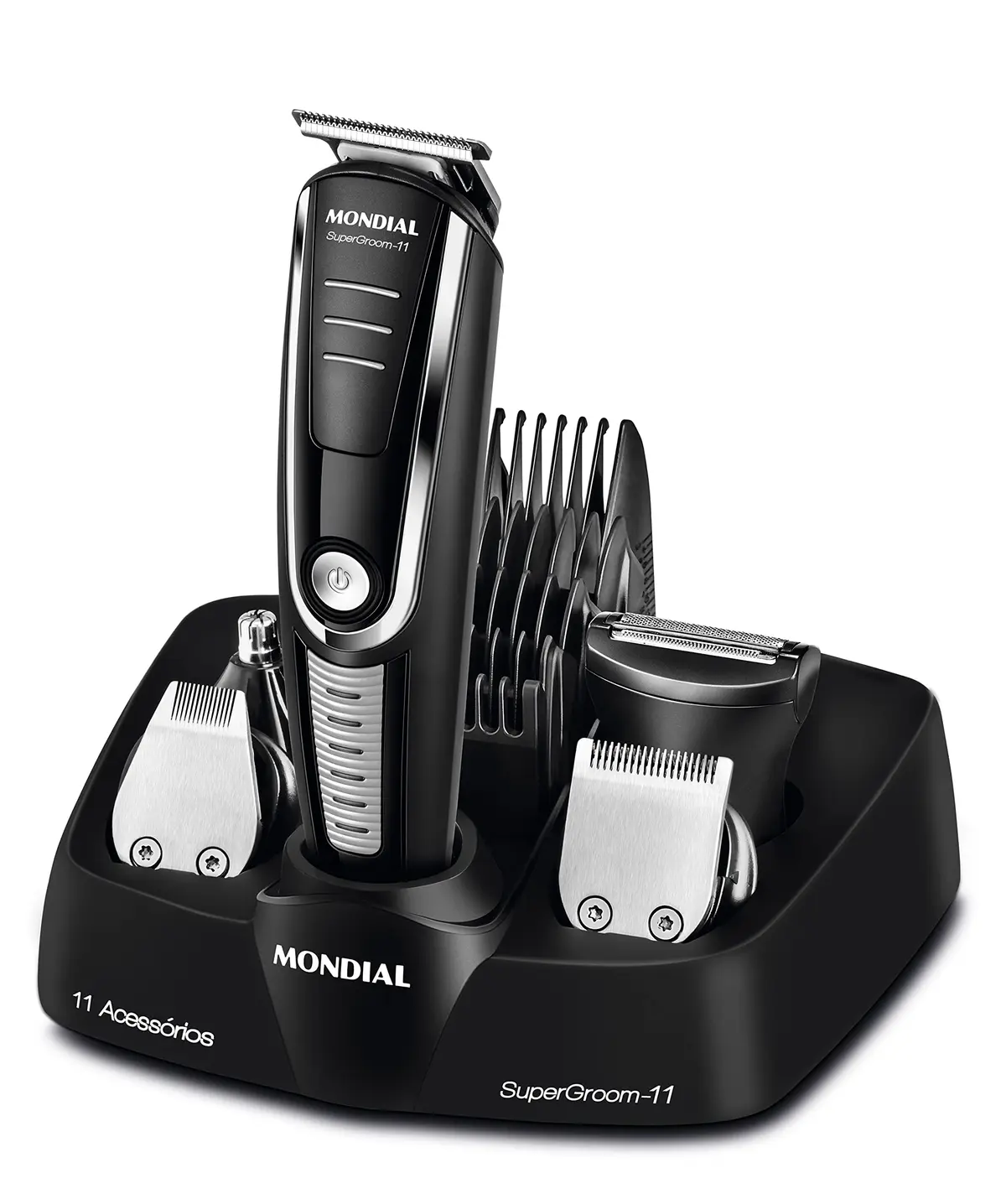 MONDIAL Aparador de Pelos Super Groom 11, Preto/Prata, Bivolt - BG-05 - 1