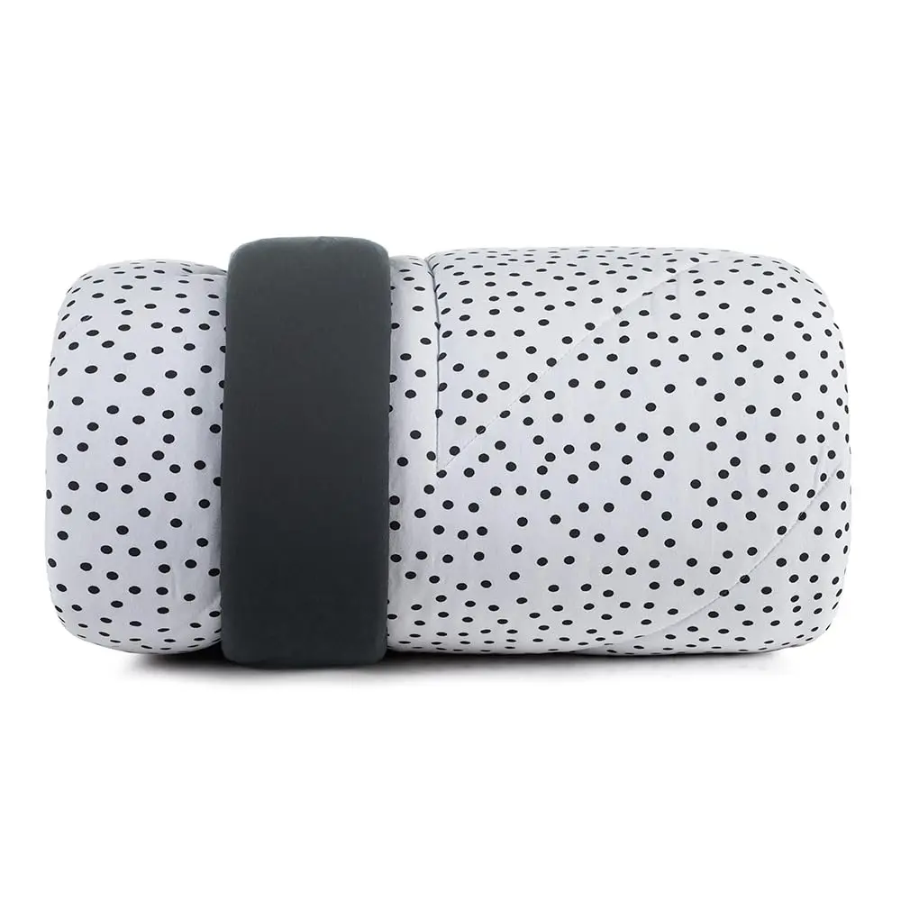 Edredom Malha Fio Penteado 100% Algodão - Bits Branco - Queen