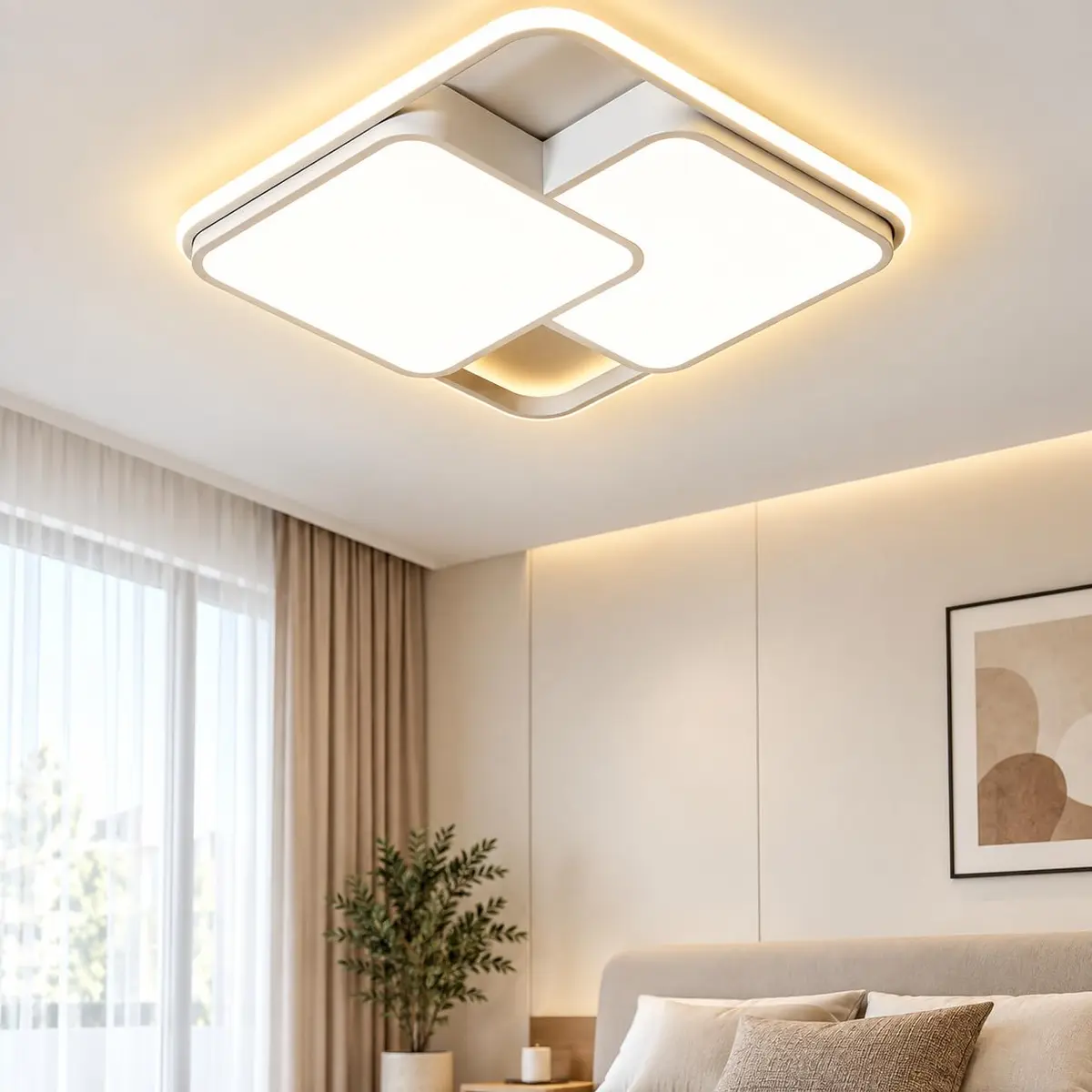 Luminária de Teto Silicone 45CM 72W com 3 Cores de Luz | 110-220V - 1