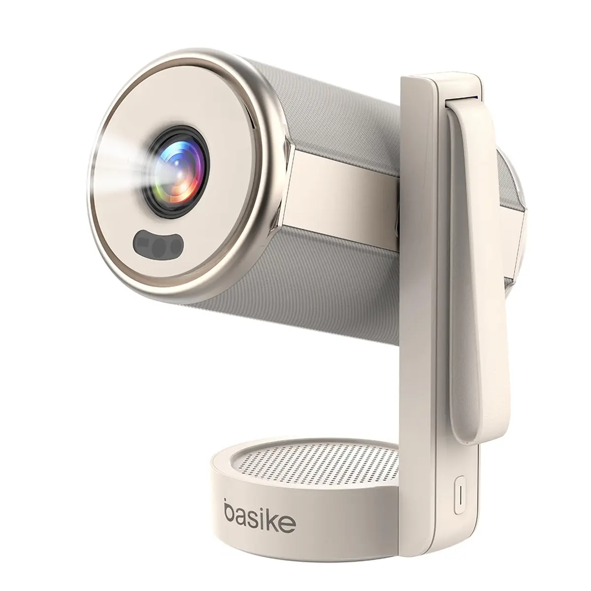 Basike Projetor portatil, Projetor Inteligente Full HD 1080P 15000 Lumens, 2.4G+5G+WIFI 6 Android 12, Bluetooth 5.4, Suporte 4K e Montagem 180° -Cinema Portátil para Casa, Sala de Aula e Reuniões