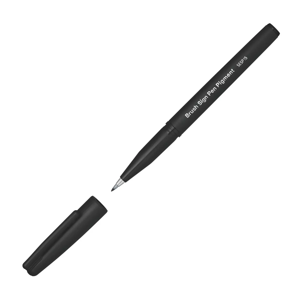 Pentel Caneta Pincel Brush Sign Pen Pigment Preta SM/SESP15-A