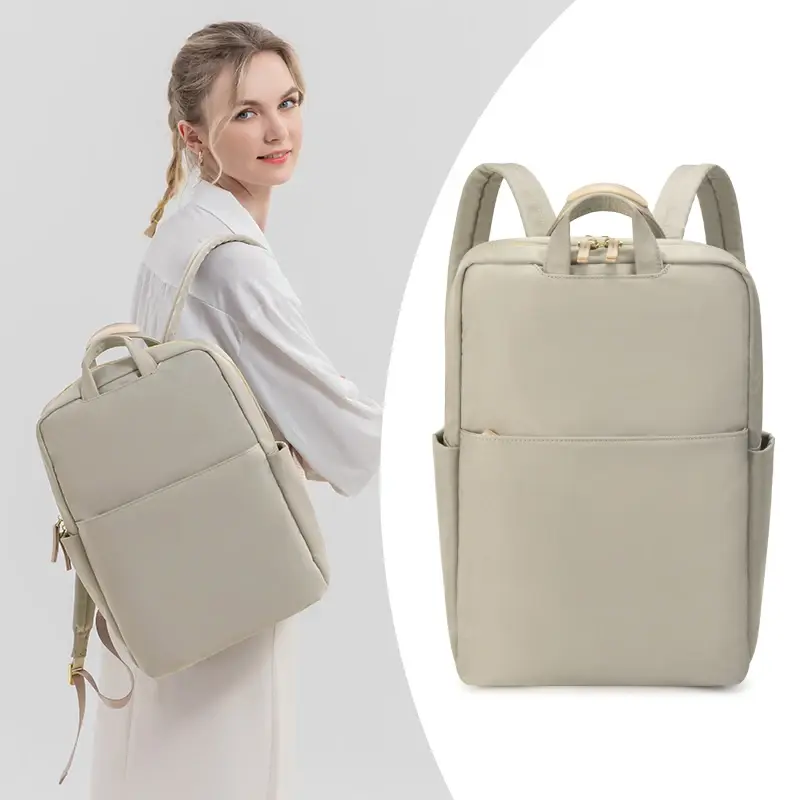Mochilas estilo simplicidade com cabine de notebook bolsas de viagem femininas para laptop de 15,3 a 16 polegadas mochilas de cor sólida 15,6 "grandes