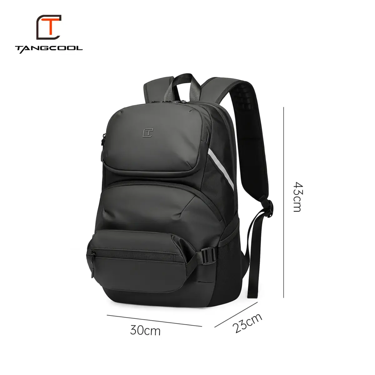 Mochila de bolso conversível e destacável TANGCOOL, adequada para notebook de 17,3 polegadas, painel traseiro ventilado à prova d'água, bolsa de bagagem para viagem