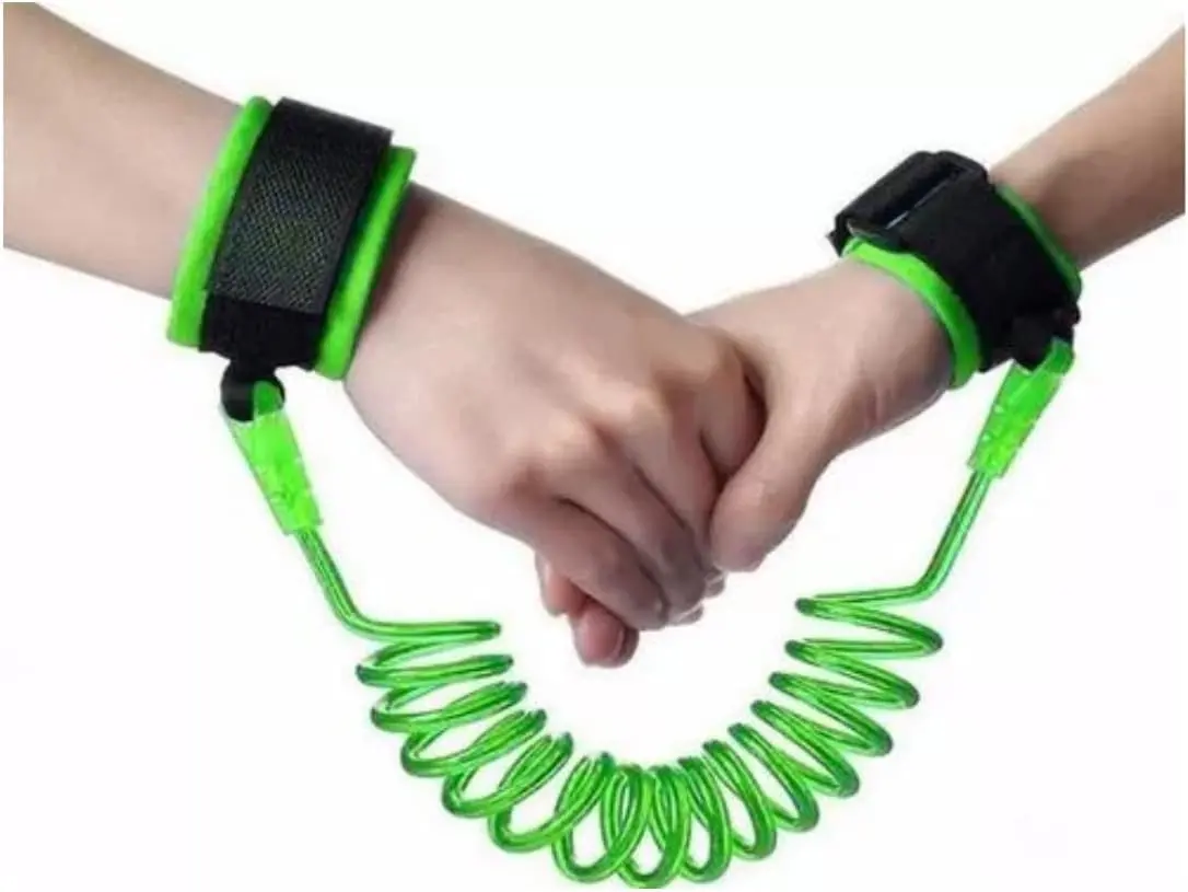 Pulseira Guia Infantil de Segurança Proteção para Criança Pulso Anti Perda (Verde) - 1