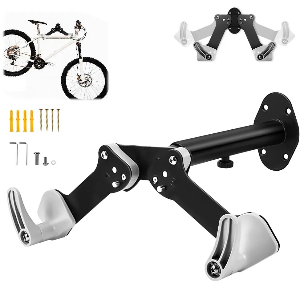 Suporte Horizontal de Parede Bicicleta com Regulagem, Suporte Bike Parede, Rack de Armazenamento de Bicicleta, Suporte de Parede para Bicicletas, Suporte de Bike com Apoio e Fixação Segura - 1