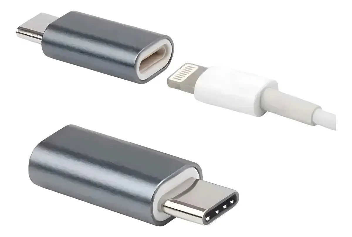 Adaptador Usb-C A'Gold CBA-25 para Lightning Compatível para iPhone cor Preto
