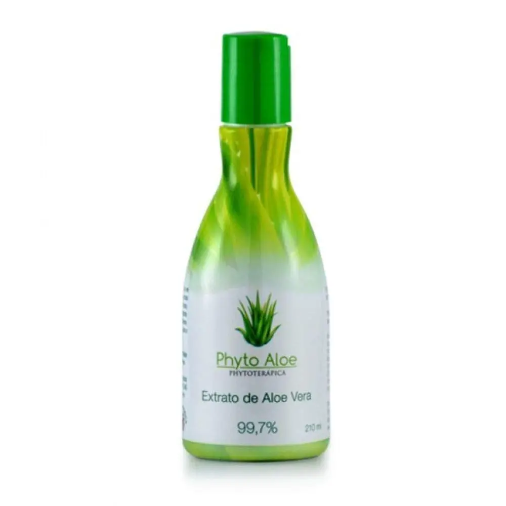 Extrato de Aloe Vera 99,3% Phytoterápica 210ml | Excelente para pele, cabelo e corpo, age como hidratante, emoliente, refrescante, dá brilho aos cabelos, nutre e fortalece