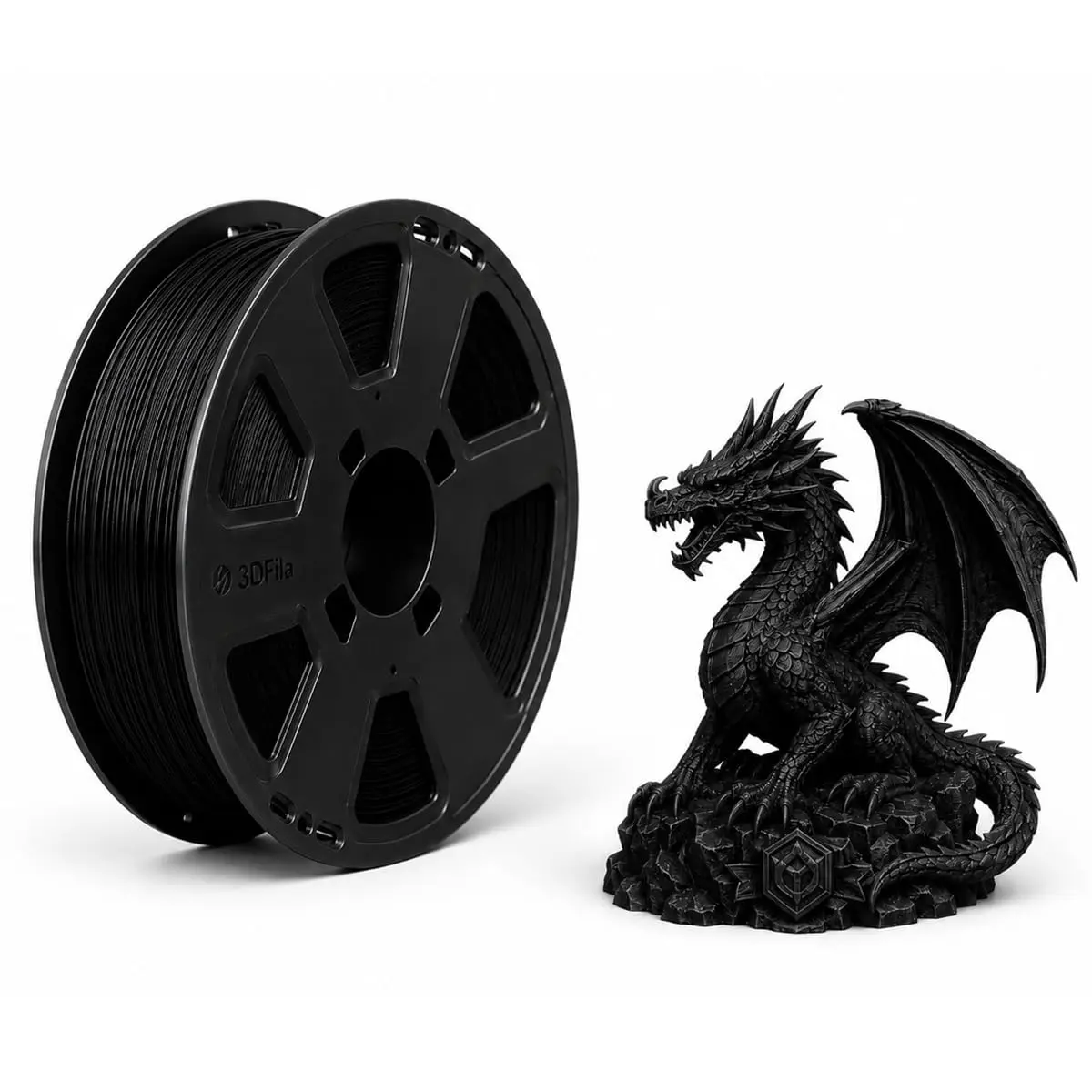 Filamento ABS Premium para Impressora 3D 1,75mm 1kg (Preto)