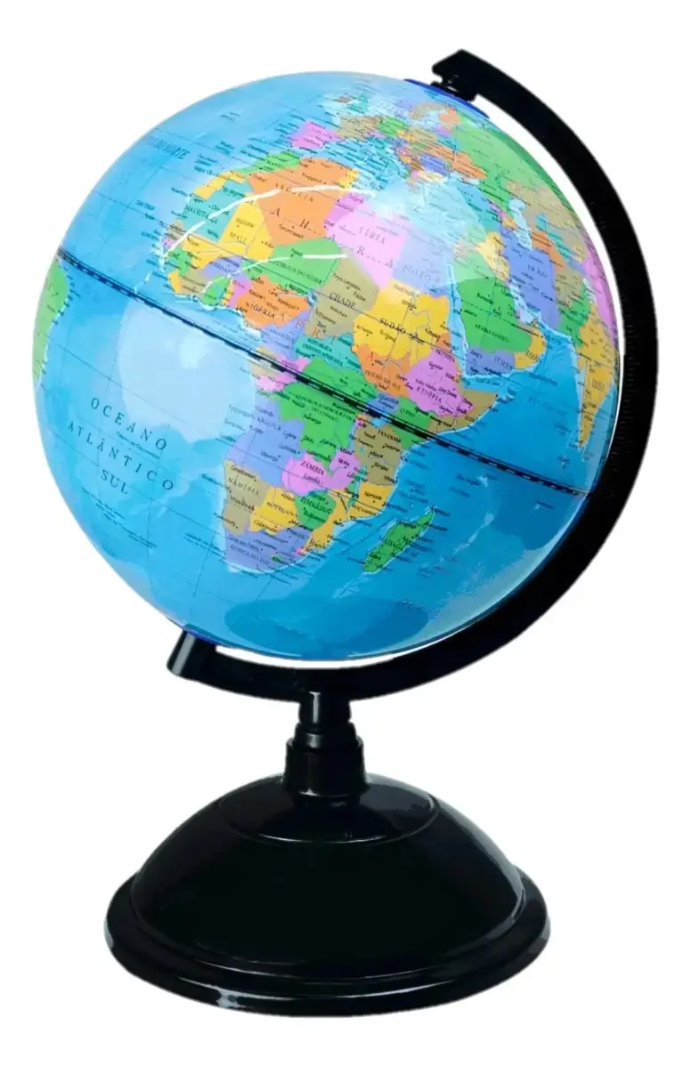 Globo Terrestre Escolar Giratório Político Mapa Mundi Mesa