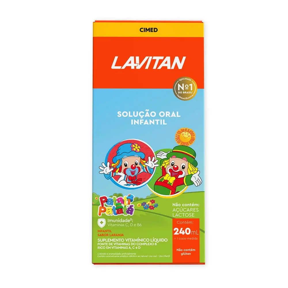 Vitamina Infantil Solução Oral Laranja, Lavitan, 240 ml - 1