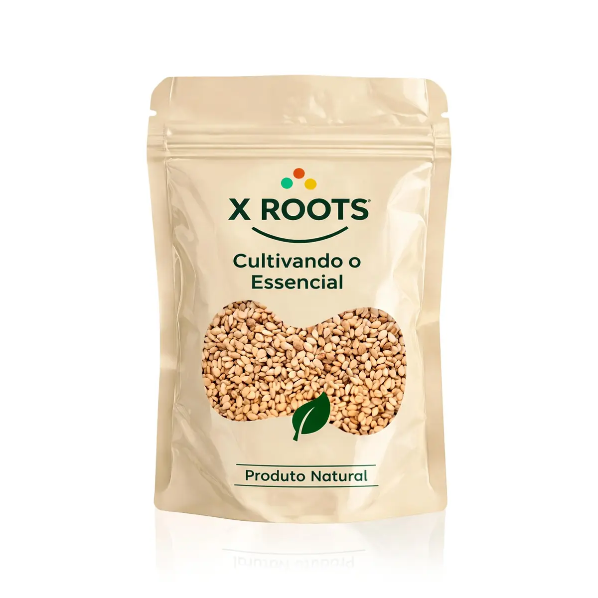 Gergelim Natural com Casca X Roots 1kg – Grãos Integrais Fonte de Cálcio – Embalagem Abre e Fecha