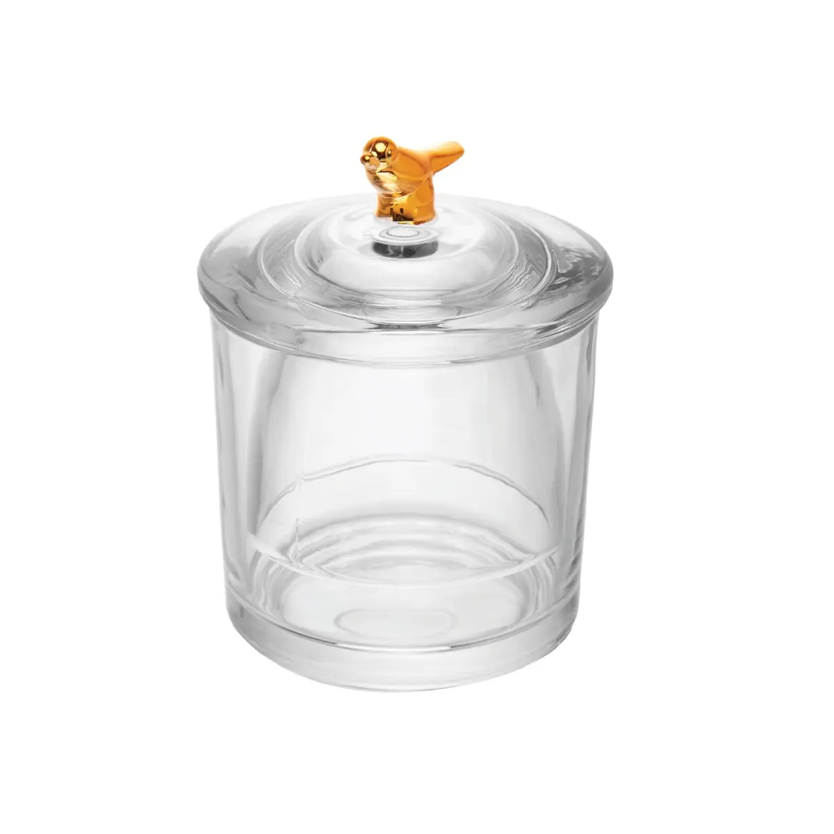 WOLFF - Manteigueira Francesa Golden Bird 9,5cm x 9,5cm x 11cm Cristal