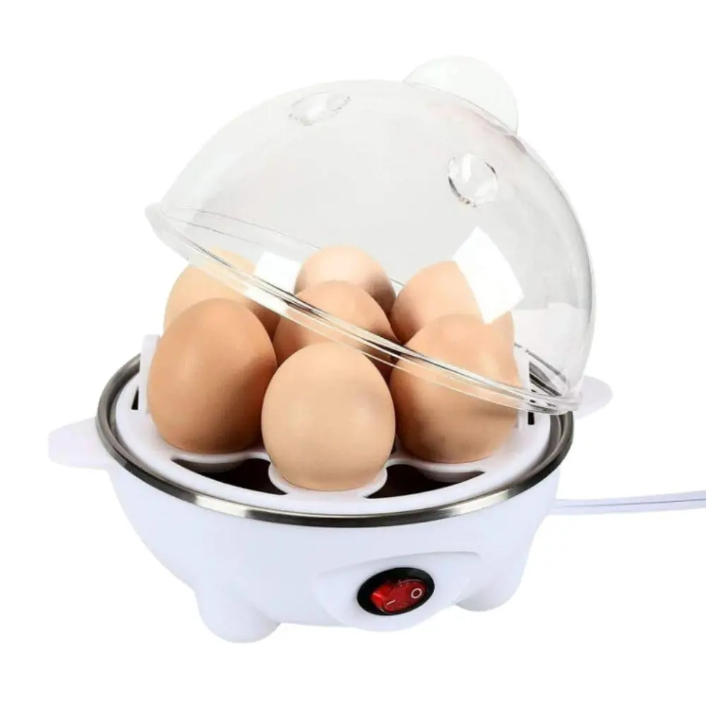 Cozedor Elétrico de Ovos 110 V - Panela a Vapor para Cozimento Rápido e Saudável (Branco)