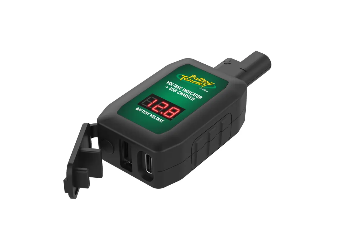 Battery Tender Indicador de tensão LCD desconexão rápida - adaptador de carregador USB e USB-C - 081-0159
