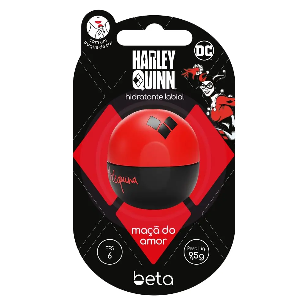 Beta Hidratante Labial com Cor - Arlequina Maçã Do Amor Vermelho 9,5g