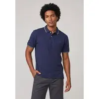 Camisa Polo Masculina Colcci com Friso Azul-Marinho