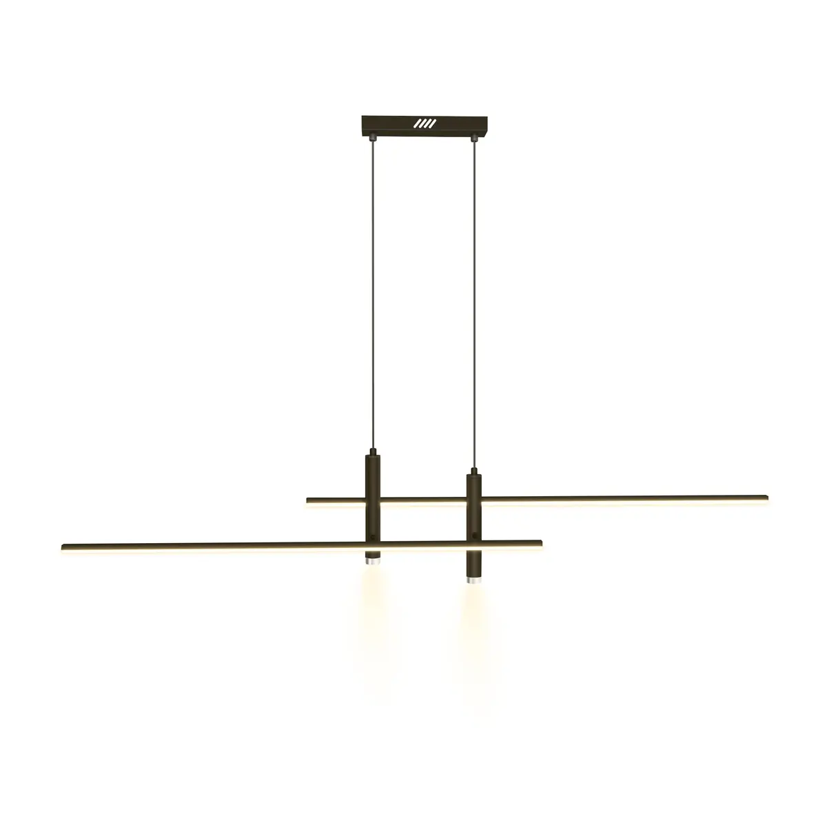 Lustre LED Moderno, Lustre Linear Preto, 3000K-6000K