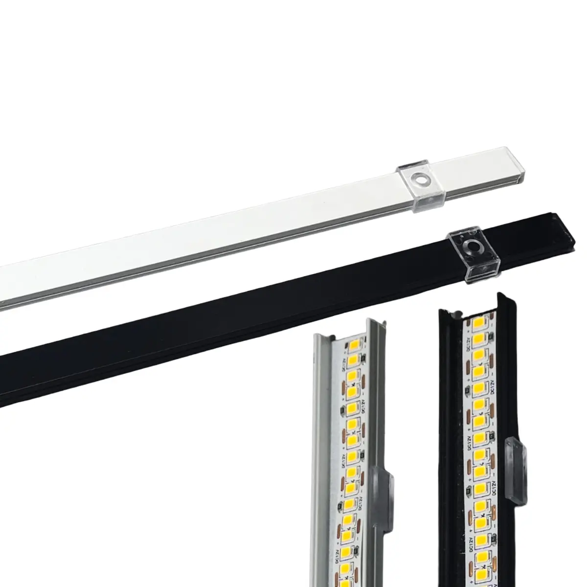 Perfil Sobrepor 17X7mm Branco 2X1m Applicato Fita 2m ilunato (Branco Quente, 127, Volts)