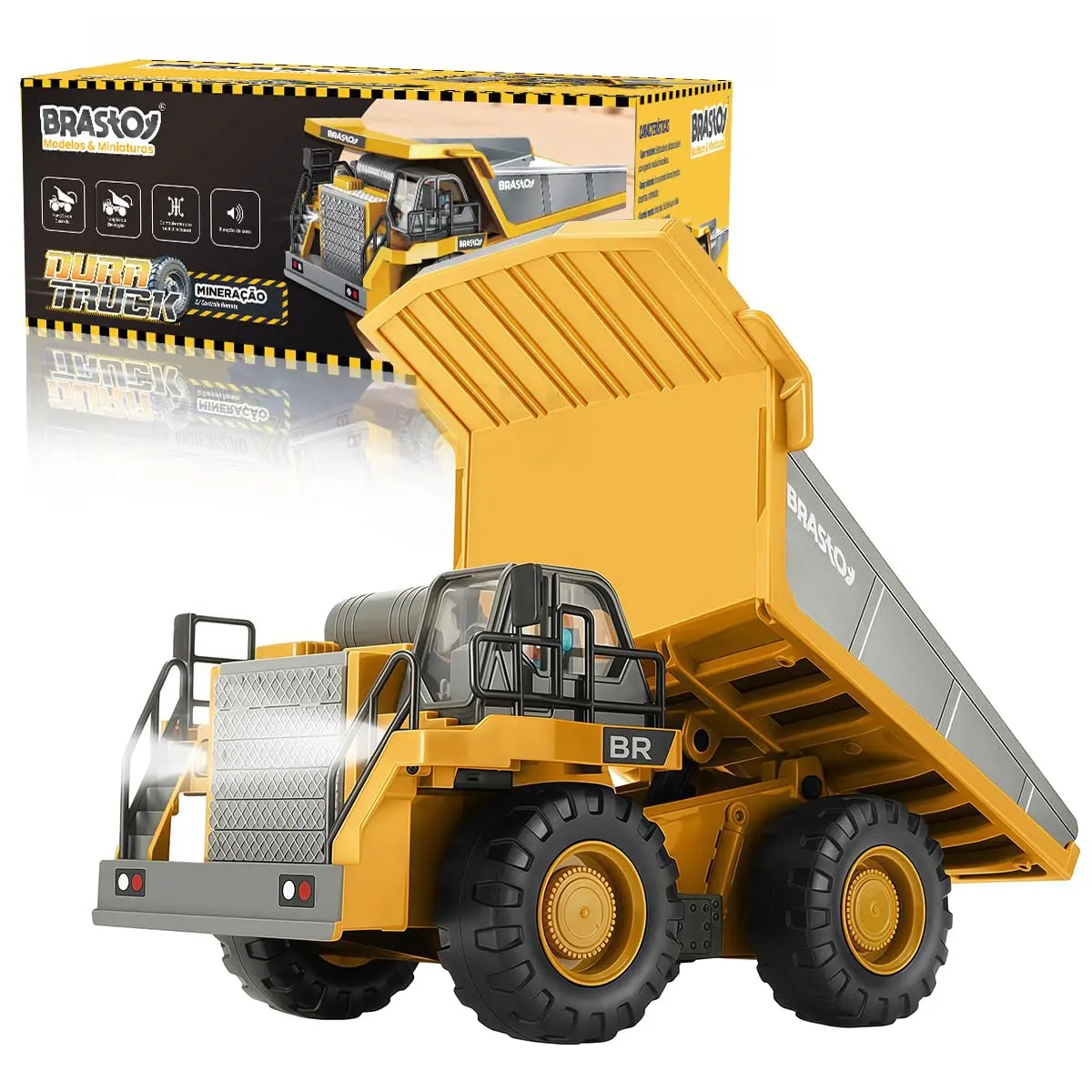 Carrinho Remoto Caminhão Caçamba Basculante 2,4 Ghz - aminhão de Construção de Controle Remoto, Ideal para Crianças de 6 Anos ou Mais