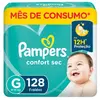 Fralda Pampers Confort Sec Jumbo Plus G com 128un - 1