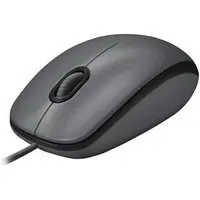 Mouse com fio USB Logitech M100 com Design Ambidestro e Facilidade Plug and Play, Cinza - 910-001601 - 1