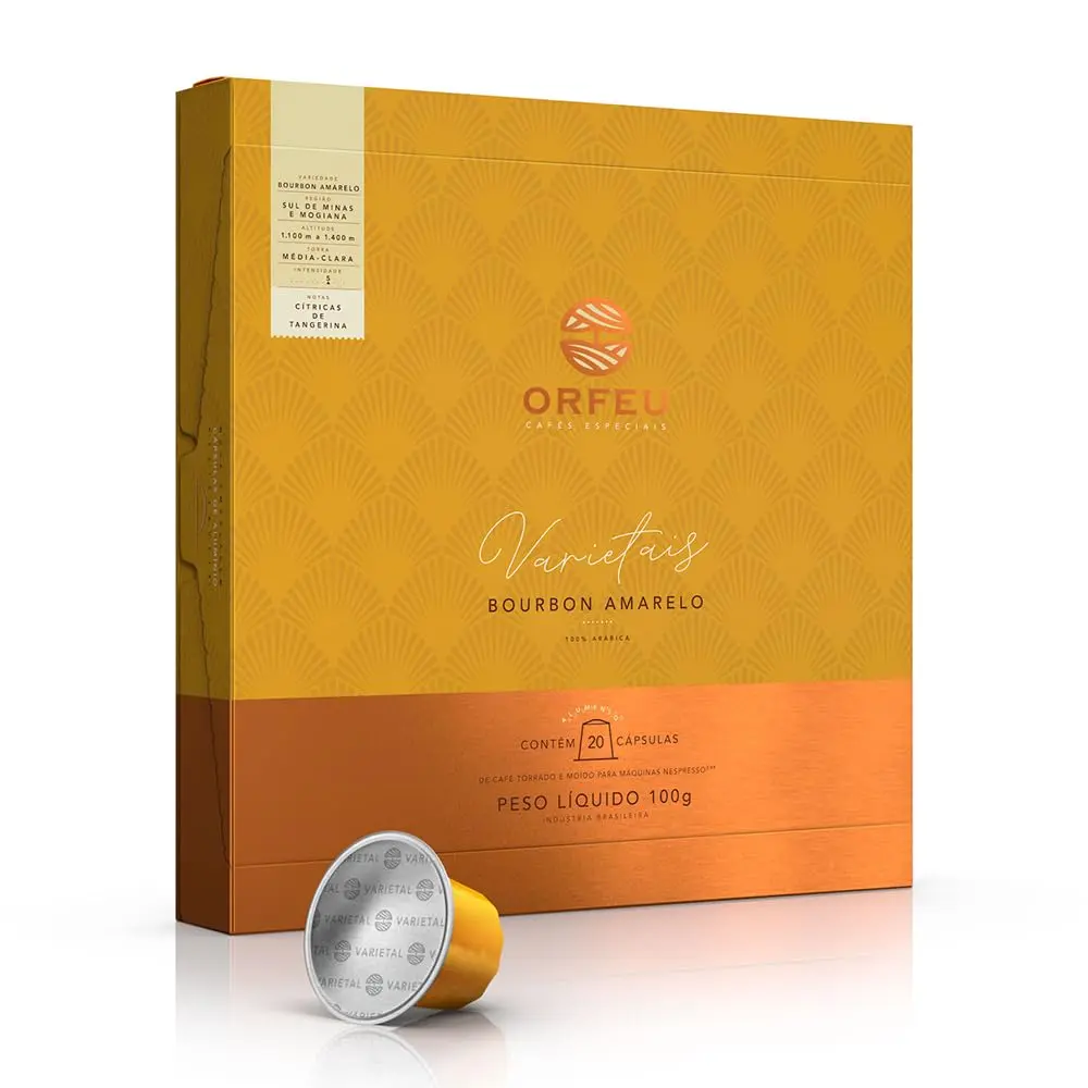 Cápsulas Orfeu Bourbon Amarelo Compatíveis Nespresso®* 20 Unidades