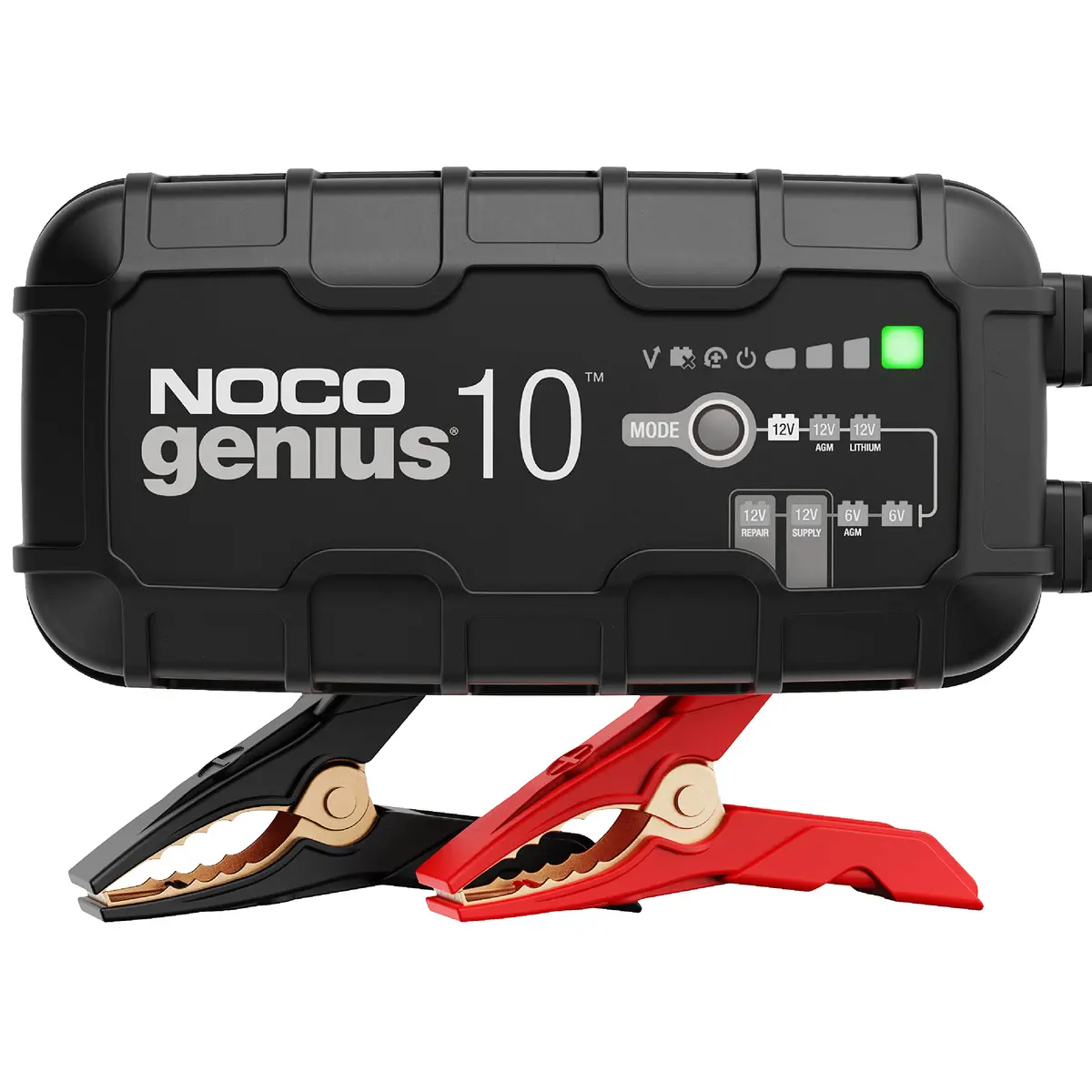NOCO 10-Amp Fully-Automatic Smart Charger, 6V And 12V Battery Charger, Battery Maintainer, And Battery Desulfator With Temperature Compensation