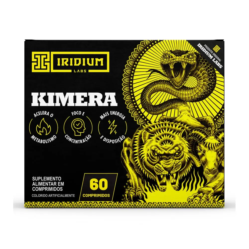 Termogênico Kimera Thermo 60 Comprimidos - Iridium Labs | 4 vias termogênicas em fórmula só, Cafeína na dose científica de 300mg, Gingerol, a 4a via que os outros não têm - 1