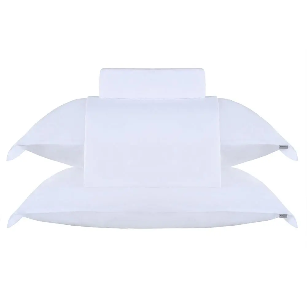 Buddemeyer Jogo de Cama Casal Soft Cotton 100% Algodão Branco 4 Peças
