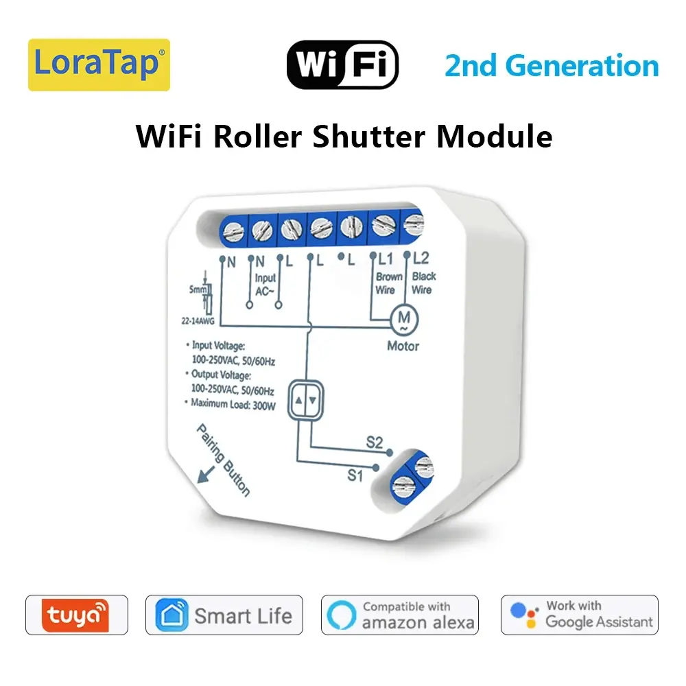 Tuya Smart Life WiFi Módulo Interruptor de Cortinas Rolos Conectados Controle Estores Motor Google Home Alexa Janela de Acionamento Elétrico LoraTap Automático Automatizado Automação Motorizado Residencial
