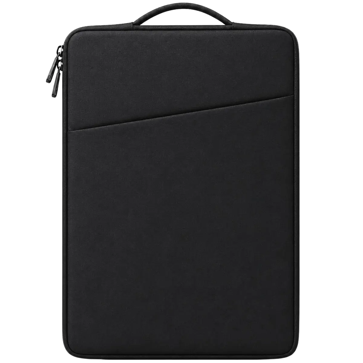 Kadaqe Capa para Notebook e MacBook Case com Alça e Bolso Externo com Zíper Pasta 13 a 15.6" Polegadas (Preta)